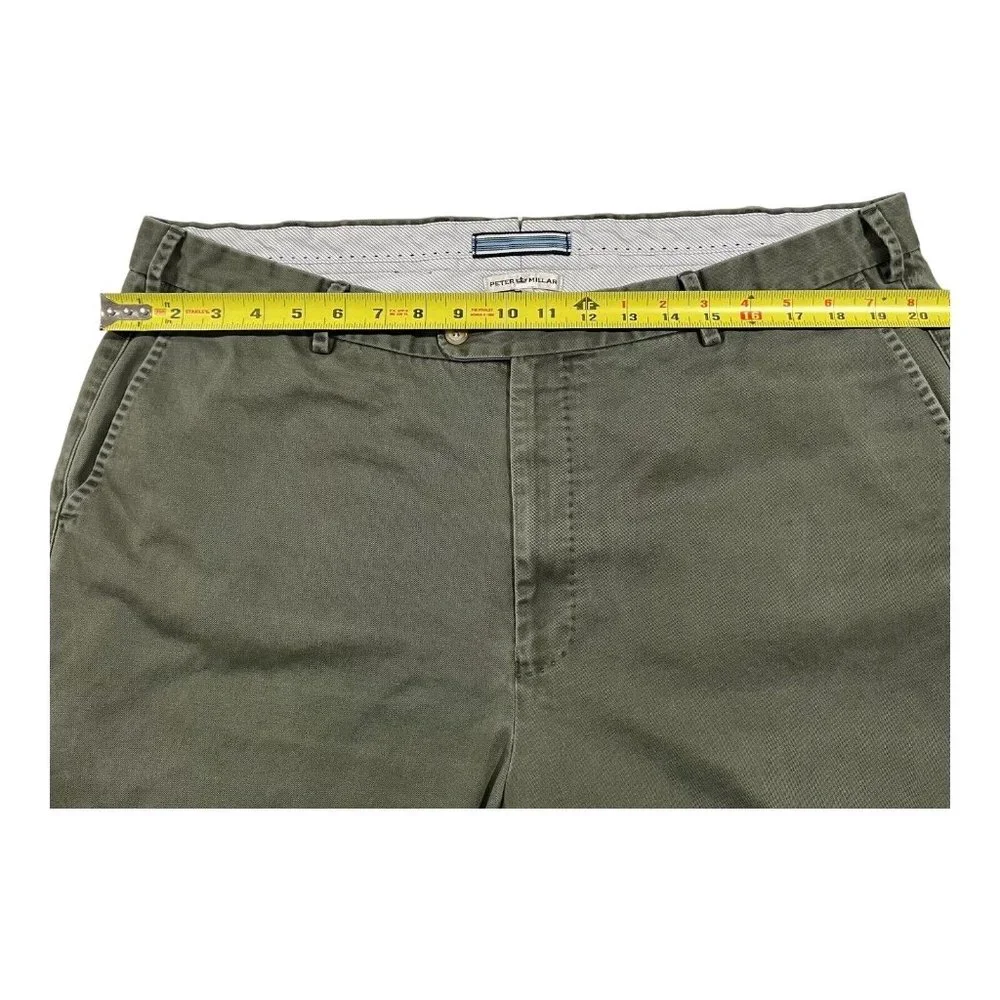 Peter Millar Pants Mens‎ 40 Casual Work RN 100308 Green 100% Genuine Pima Cotton